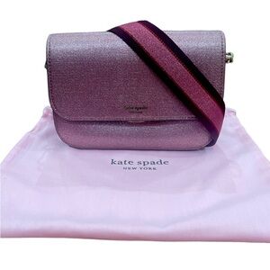 Kate Spade New York Buddie Glitter Striped Medium Shoulder Bag